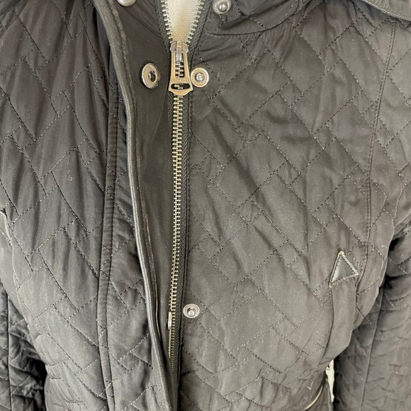 Cole Haan Quilted Hooded Lightweight Jacket In Black Size XS - Picture 5 of 13